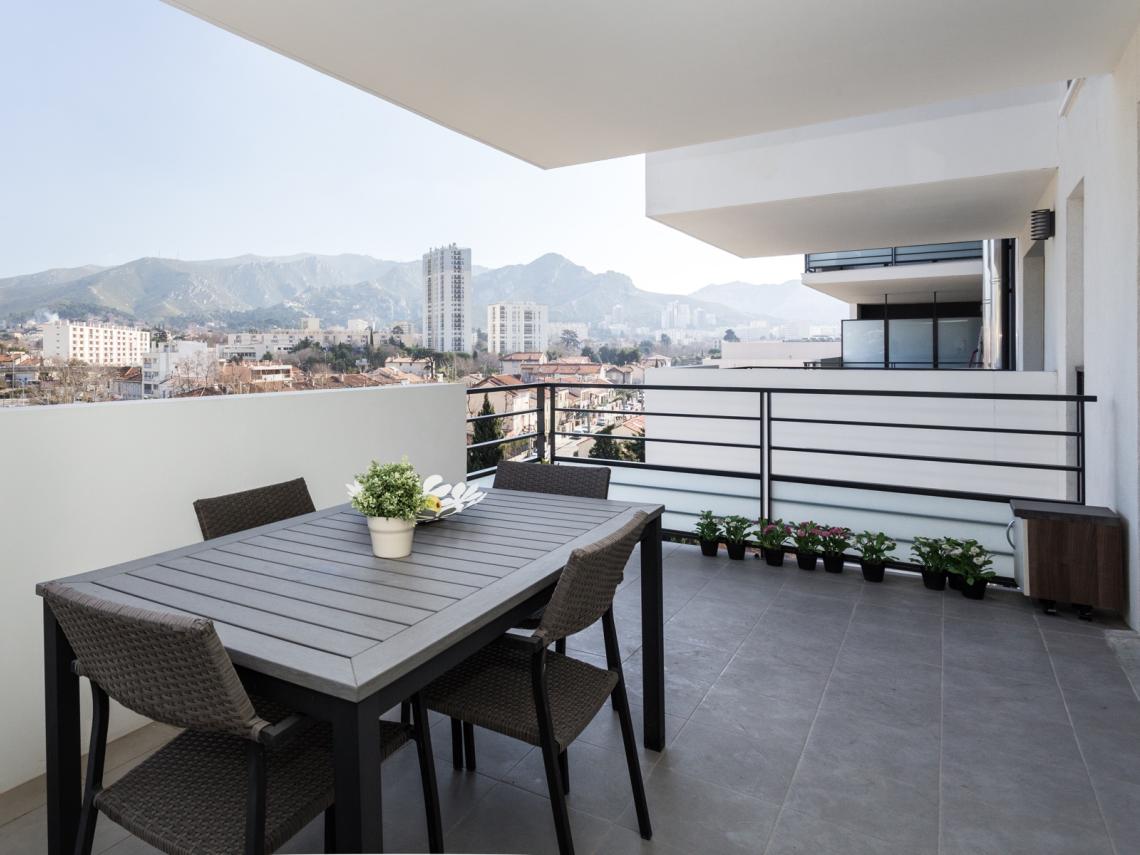 : Vue du logement témoin de la résidence